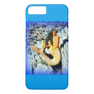 Coques Pour iPhone sirène à poil noir bleu