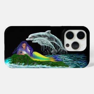 Coque iPhone 15 Pro Sirène avec dauphins