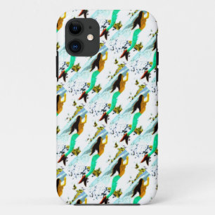 Coques Pour iPhone sirènes de brune nageant vers le haut du cas