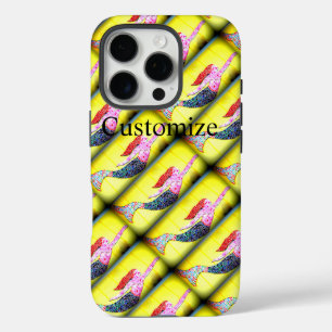 Coques iPhone 16 Pro sirènes en mosaïque rose