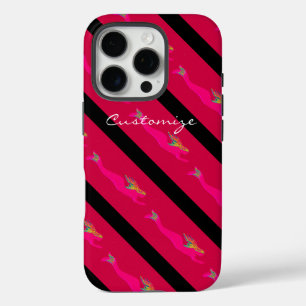 Coques iPhone 16 Pro sirènes roses qui montent en rouge