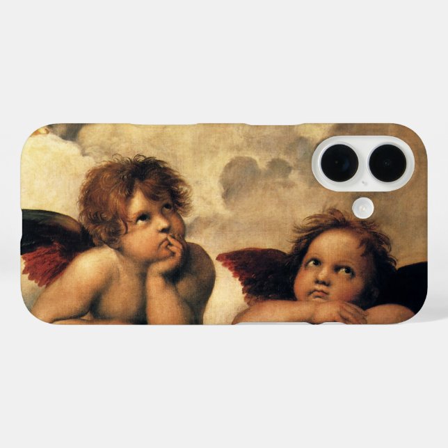 Coques Case-Mate iPhone Sistine Madonna Angels par Raphael Sanzio (Verso (horizontal))
