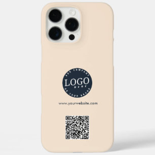 Coques iPhone 16 Pro Max Site Web du logo d'entreprise moderne QR Code Empl