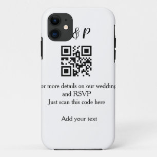 Case-Mate iPhone Case site web mariage rsvp q r code ajouter nom texte t