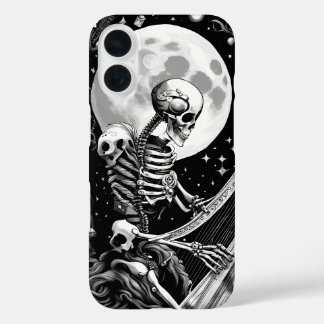 Coque Pour iPhone 16 Skeleton and Harp III