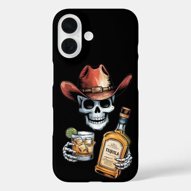 Coques Case-Mate iPhone Skeleton Cowboy amateur de Whiskey | Thème Wild We (Verso)