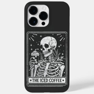 Coque Pour Pour iPhone 14 Pro Max Skeleton de café glacé Halloween Lover de café
