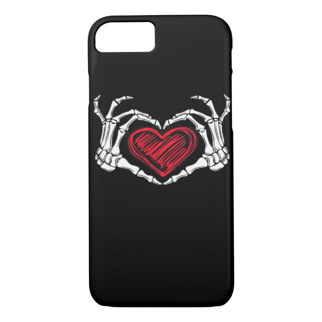 Coques Case-Mate iPhone Skeleton des mains du coeur (Dos)