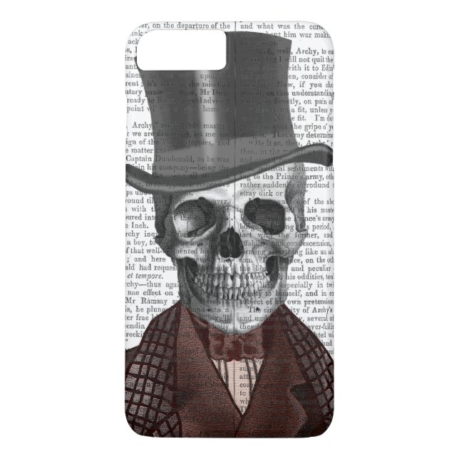 Coques Case-Mate iPhone Skeleton Gentleman et chapeau supérieur (Dos)
