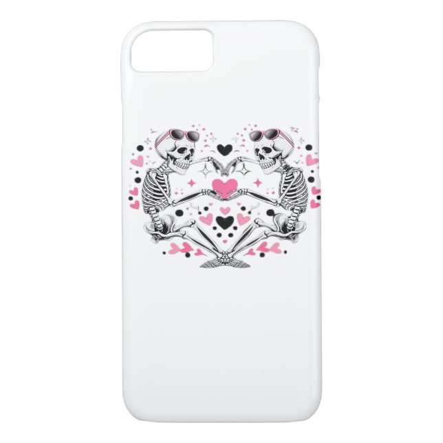 Coques Case-Mate iPhone Skeleton Heart Mains Classique Viral (Dos)
