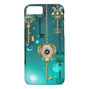 Case-Mate iPhone Case Skeleton Keys on Green Background