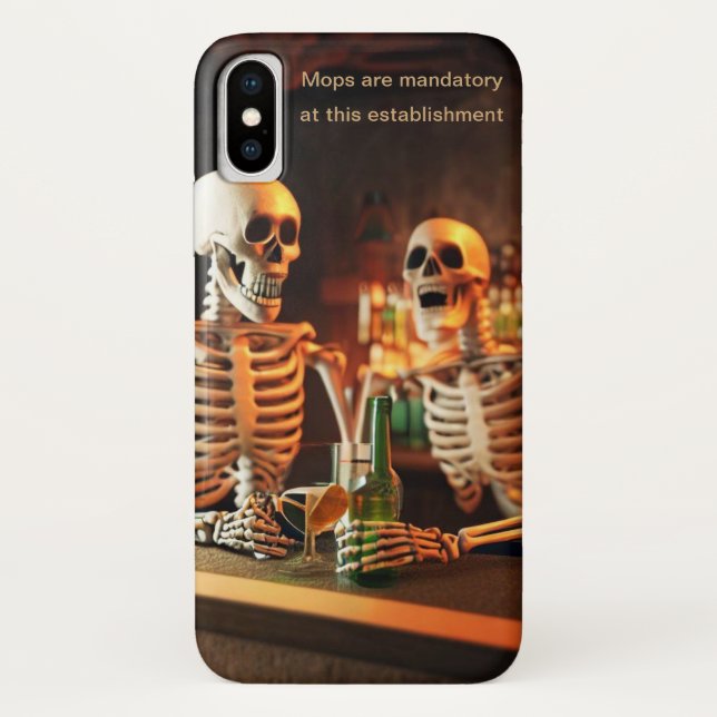 Coques Case-Mate iPhone Skeletons dans un bar (Dos)