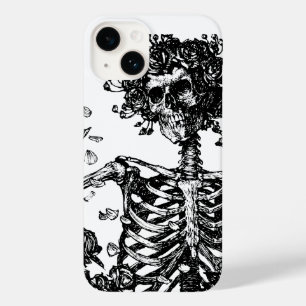 Coque Pour iPhone 14 Skeletons et Rose