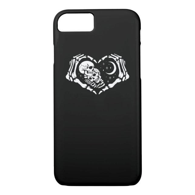 Coques Case-Mate iPhone Skeletons Mains de coeur (Dos)