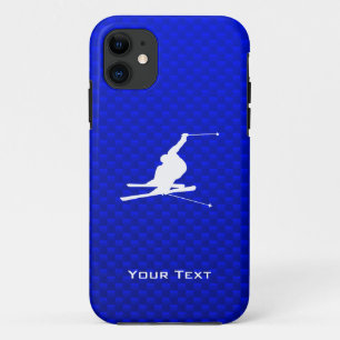 Coques Pour iPhone Ski à neige bleue