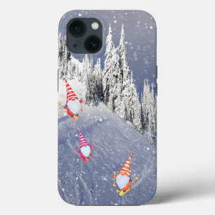 Case-Mate iPhone Case Ski Avec Gnomes Snowy Mountain