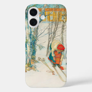 Coque Pour iPhone 16 Ski d'hiver par Carl Larsson