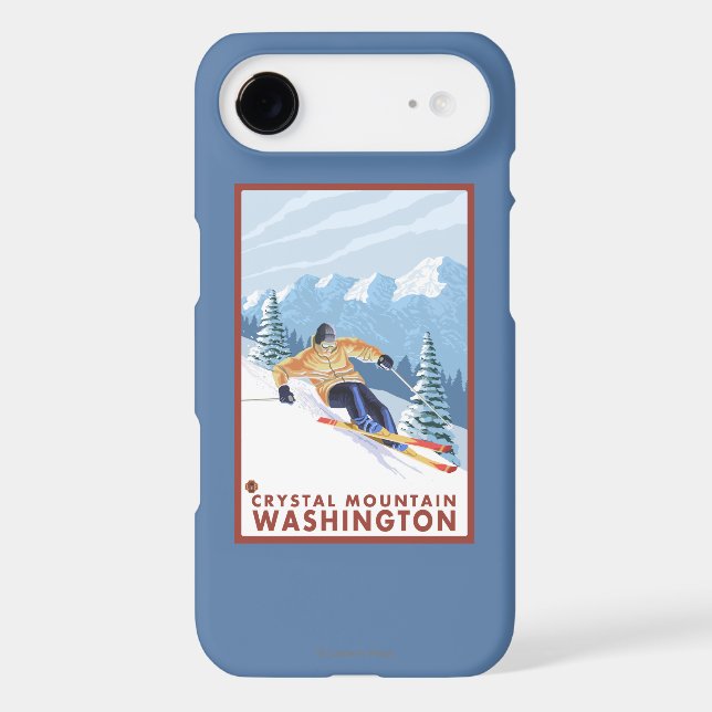 Coques Case-Mate iPhone Skieur de neige de Downhhill - montagne en (Verso)