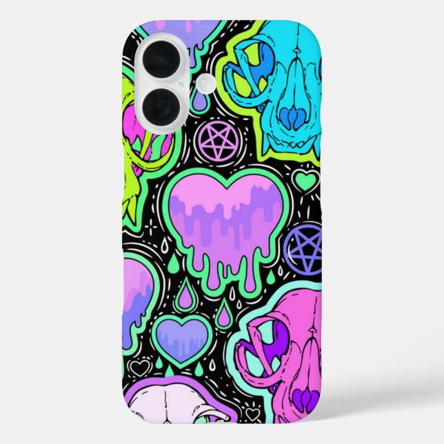 Coques Case-Mate iPhone Skulls and hearts (Verso)