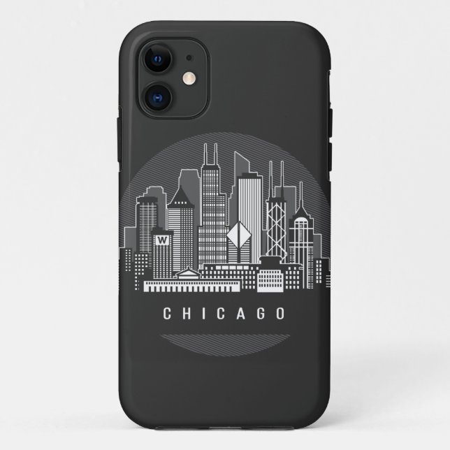 Coques Case-Mate iPhone Skyline de l'Illinois (Dos)