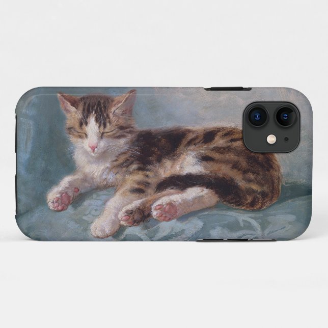 Coques Case-Mate iPhone Sleepy Kitten par Henriette Ronner-Knip (Dos (Horizontal))