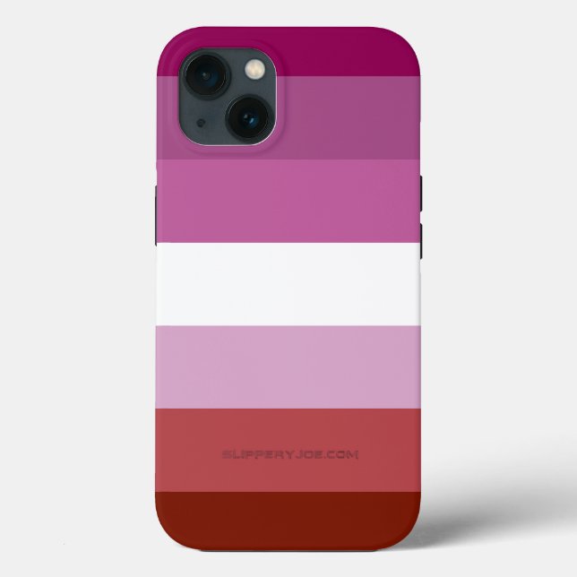 Coques Case-Mate iPhone SlipperyJoe's lesbian pride flag feminine communit (Verso)