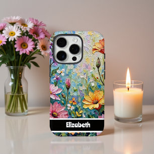 Coques iPhone 16 Pro Smartphone Impasto Floral Garden
