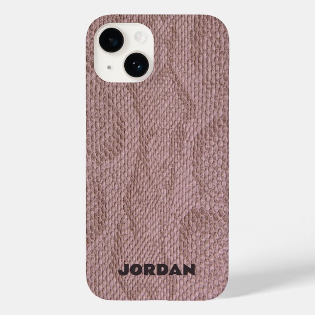 Coques Case-Mate iPhone Snakeskin rose (Verso)