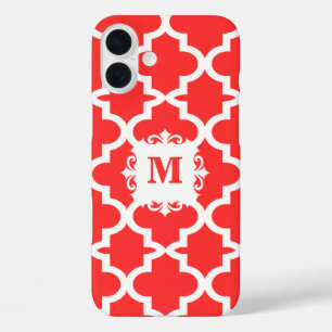 iPhone 16 Plus Case Snapdragon Coral Carrelage marocain Personnalisé i