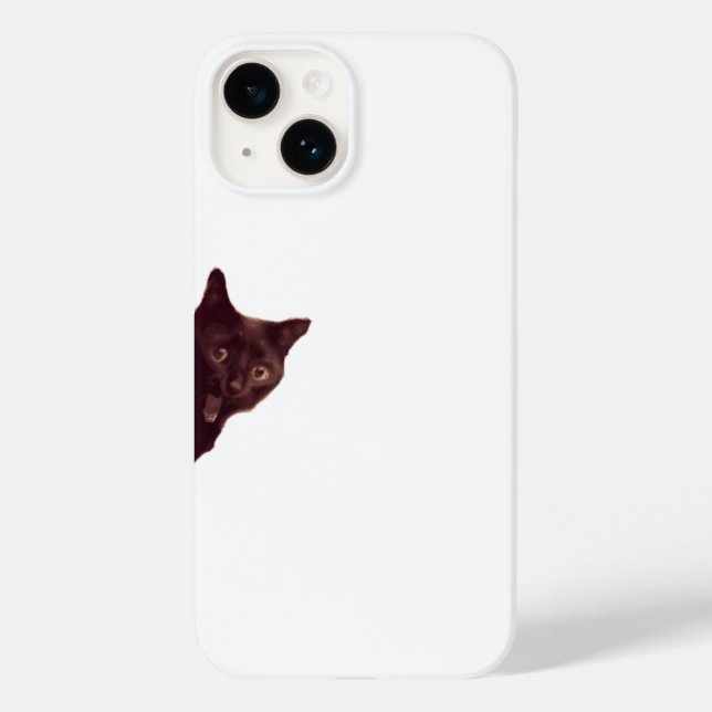 Coques Case-Mate iPhone “Sneaky Black Cat Peeking Phone Case” (Verso)