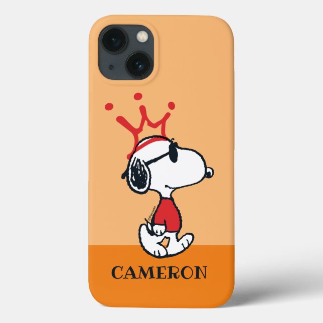 Coques Case-Mate iPhone Snoopy - Joe Cool Crown (Verso)