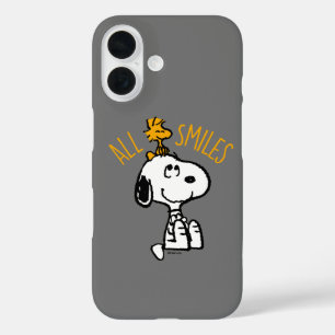 Coque Pour iPhone 16 Snoopy & Woodstock - Tous les sourires