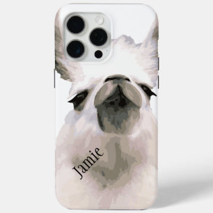 Coque iPhone 15 Pro Max Snooty noir et blanc Drama Llama