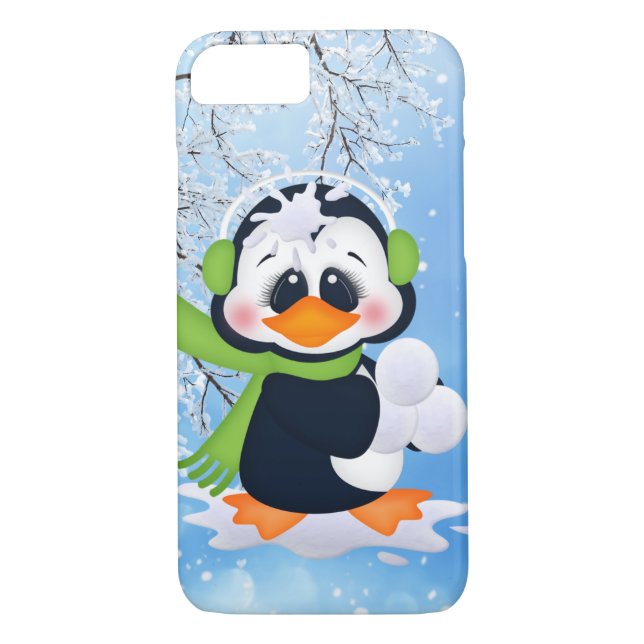 Coques Case-Mate iPhone Snowball défendant la cause du pingouin sept de (Dos)
