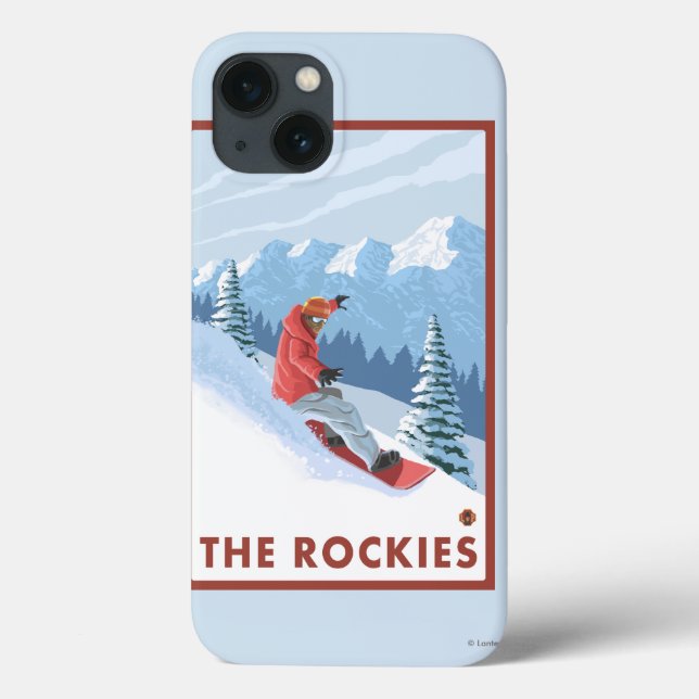 Coques Case-Mate iPhone Snowboarder - Les Rocheuses (Verso)