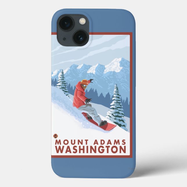 Coques Case-Mate iPhone Snowboarder Scene - Mount Adams, Washington (Verso)