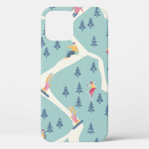 Case-Mate iPhone Case Snowboarders et skieurs se promènent dans la stat