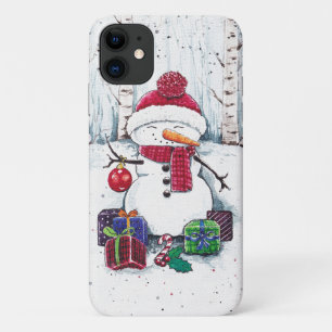 Case-Mate iPhone Case Snowman Avec Cadeaux En Aquarelle
