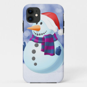 Coque iPhone 11 Snowman hiver Joyeux Noël neige