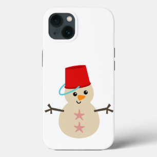 Case-Mate iPhone Case Snowman mignon fait de sable avec seau pour Casque