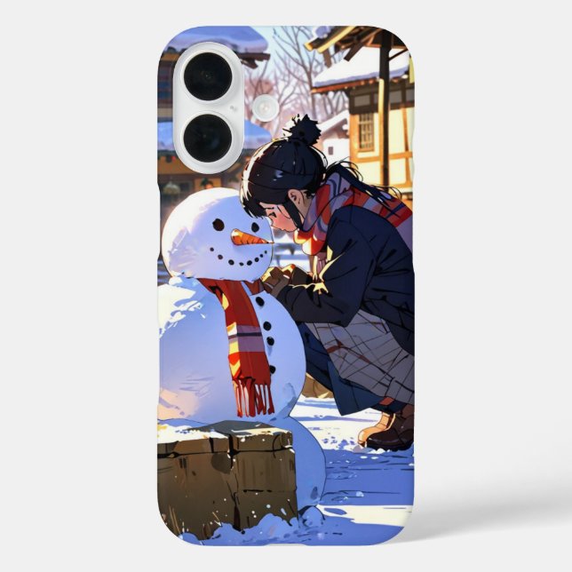 Coques Case-Mate iPhone Snowman s'amuse en hiver (Verso)