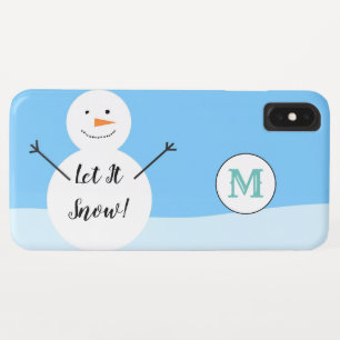 Case-Mate iPhone Case Snowman Snowball Festif hiver Personnalisé Monogra