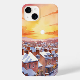 Coque Pour iPhone 14 Snowy Christmas le matin