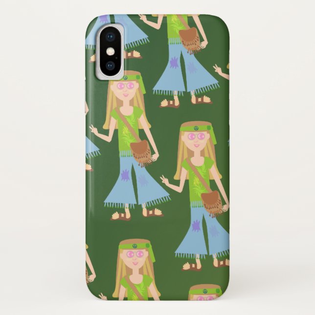 Coques Case-Mate iPhone So Sassy Hippie Girl Retro Art Fun Motif (Dos)