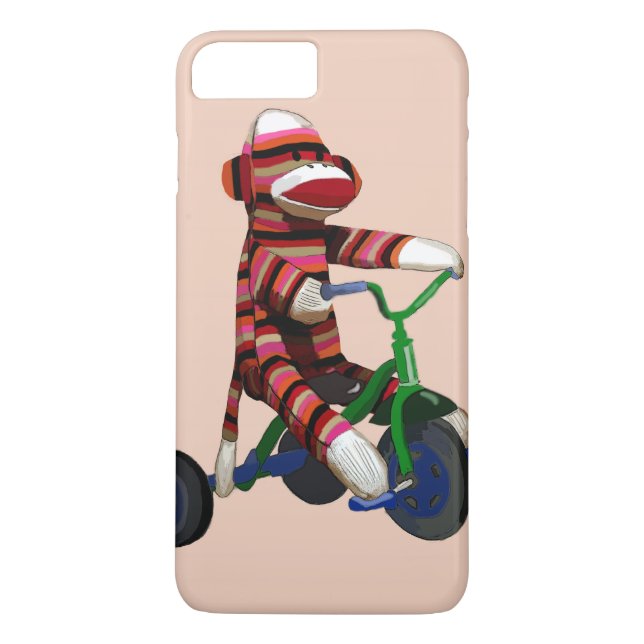 Coques Case-Mate iPhone Sock Monkey Tricycle (Dos)