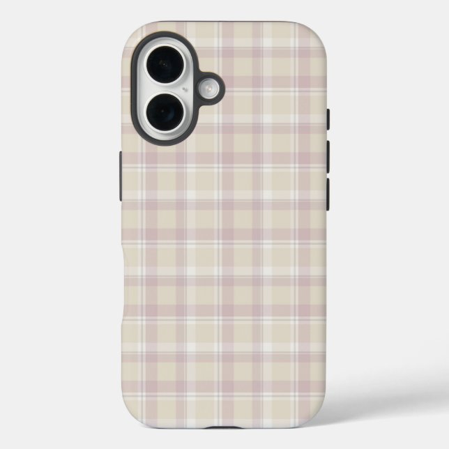 Coques Case-Mate iPhone Soft beige Plaid iPhone 7, Tough (Verso)