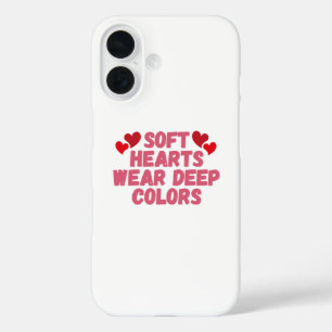 Coque Pour iPhone 16 Soft Hearts Bold Soul