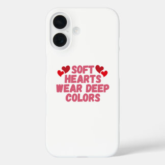 Coque Pour iPhone 16 Soft Hearts Bold Soul