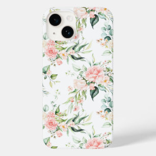 Coque Pour iPhone 14 Soft Pastel Rose Rose Flower Motif