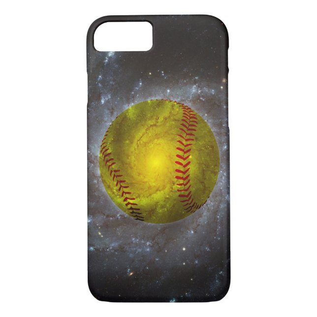 Coques Case-Mate iPhone Softball dans l'espace Unique Softball iPhone 7 Co (Dos)